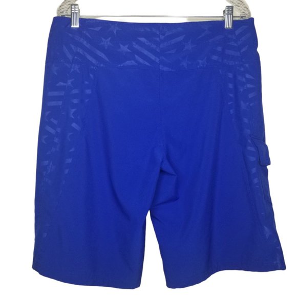 Joe Boxer Men's Swim Trunks Blue Stars Strips Size 34 - Picture 3 of 4